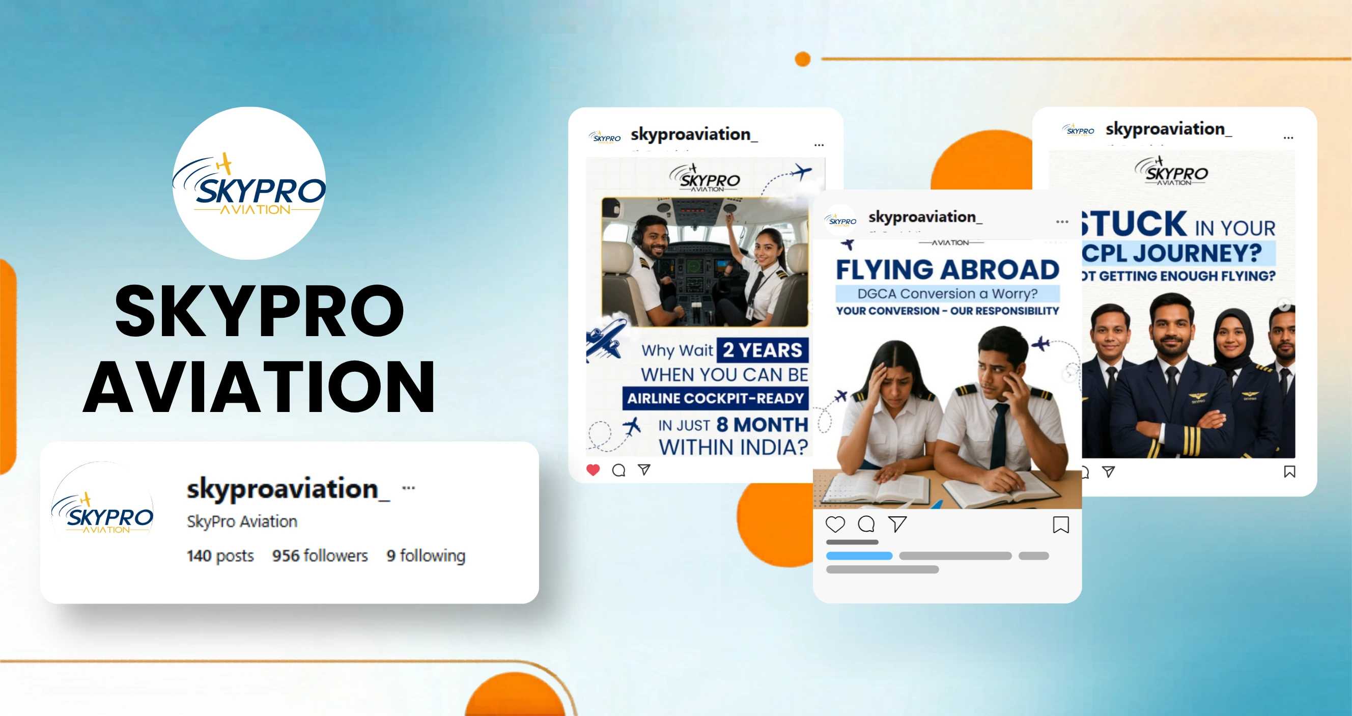 SkyPro Aviation Social Media Management img