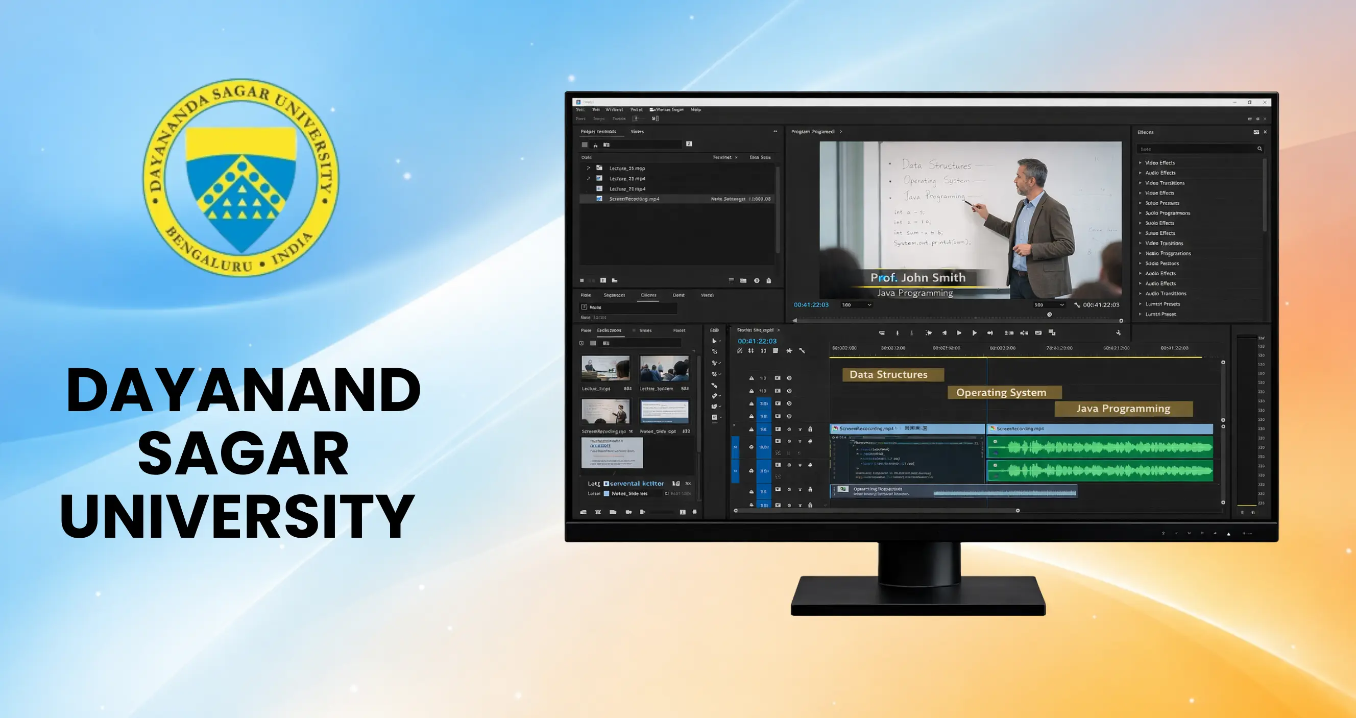 Dayanand Sagar University Lecture Video Editing img